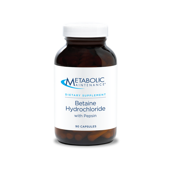 Buy Betaine Hydrochloride with Pepsin 90 Capsules, 90 Servings